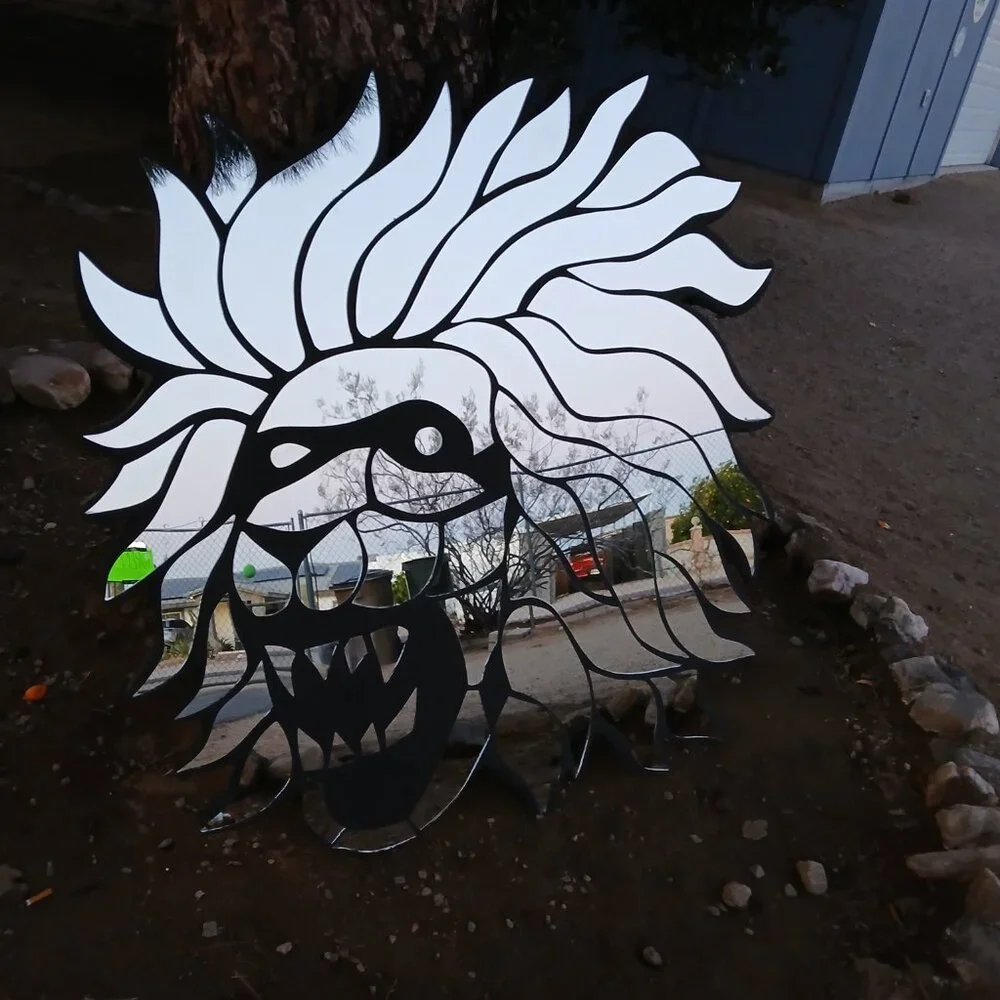 Lion mirror